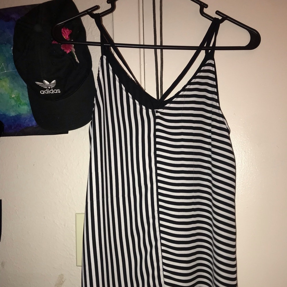 Strappy Striped Tank Top